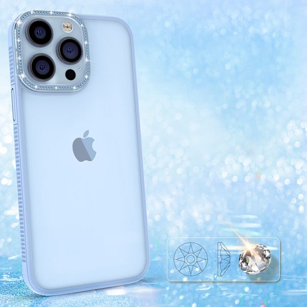 Kingxbar Sparkle Series case iPhone 13 Pro Max with crystals back cover blue Blue