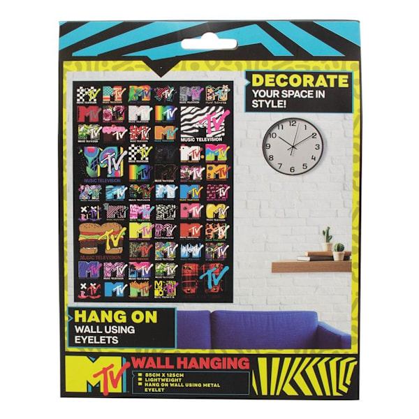 MTV Wall Banner Logos 125 x 85 cm Multicolor