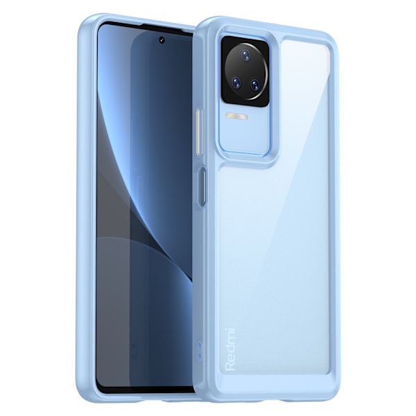 Outer Space Case for Xiaomi Poco F4 5G cover with a flexible frame blue Blue