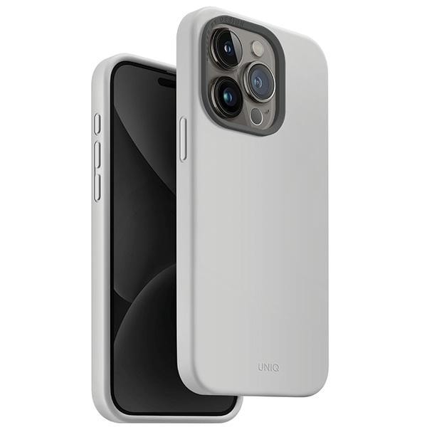 Uniq Lino Hue Magclick Charging case for iPhone 15 Pro - light gray Gray