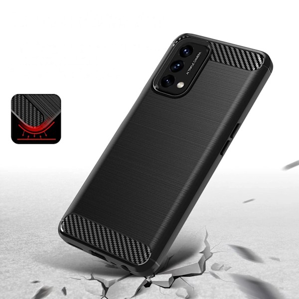 Carbon Case Flexible cover for OnePlus Nord N200 5G black Black