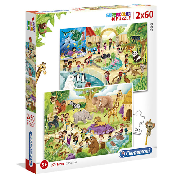 Zoo puzzle 2x60pcs Multicolor