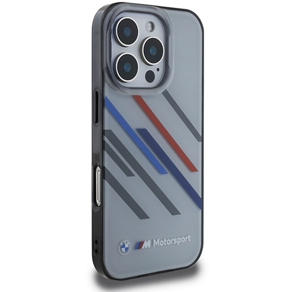 BMW Motosport IML Random Stripes iPhone 16 Pro Case - Gray Gray