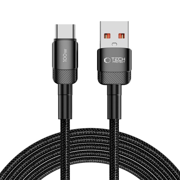 Tech-Protect UltraBoost Evo USB-C / USB-A cable 100W 5A 3m - black Black