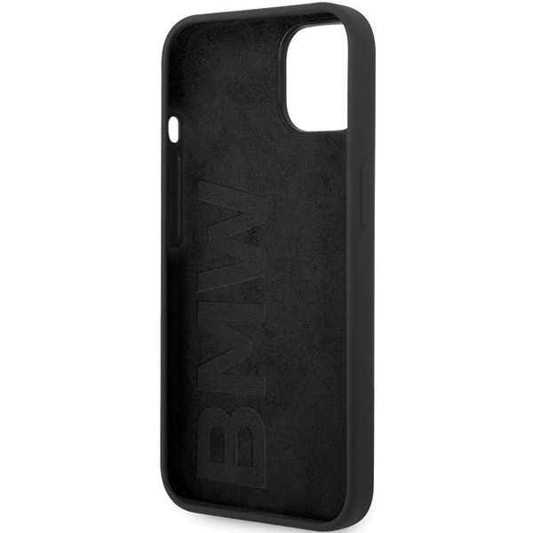 BMW BMHMP14SSILBK2 case for iPhone 14 - black Signature Liquid Silicone MagSafe Black