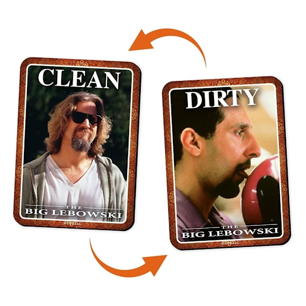 The Big Lebowski: Clean Dirty Dishwasher Magnet Multicolor