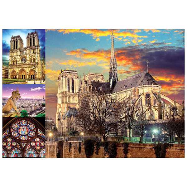 Notre Dame Collage puslespill 1000 stk Multicolor