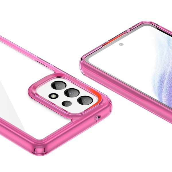 Outer Space Case for Samsung Galaxy A53 5G cover with a flexible frame pink Pink