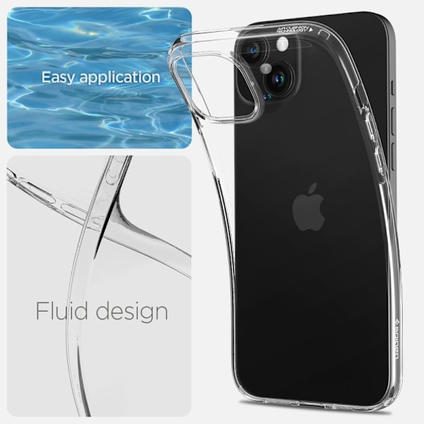 Spigen Liquid Crystal iPhone 15 Plus Case - Clear Transparent