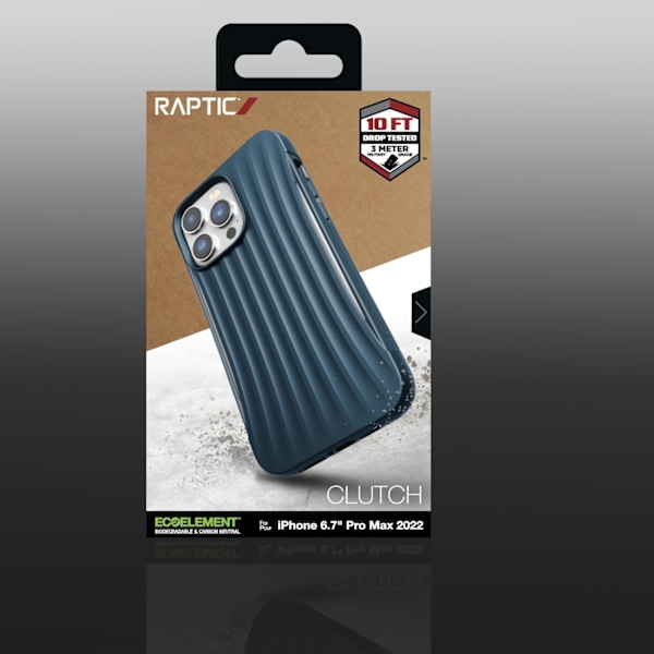 Raptic X-Doria Clutch Case iPhone 14 Pro Max back cover blue Blue