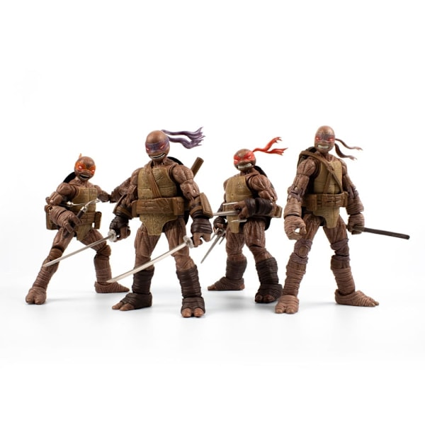 Teenage Mutant Ninja Turtles BST AXN Action Figures 4-Pack Zombie Turtle (IDW Comics) 13 cm Multicolor