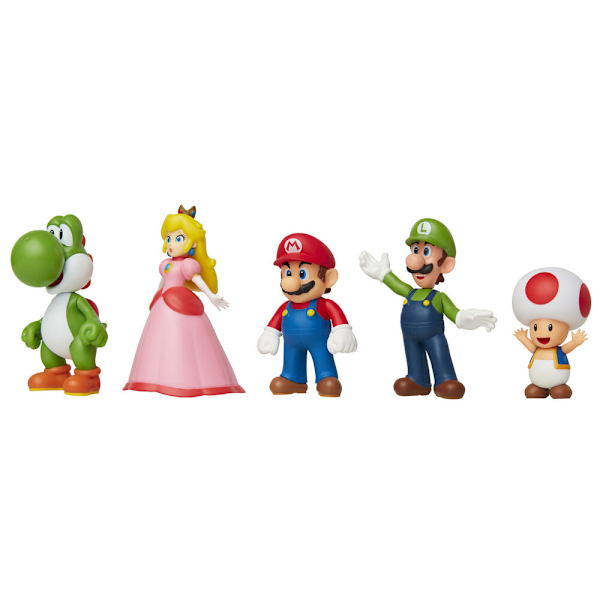 Nintendo Super Mario set 5 figurer 6cm multifärg