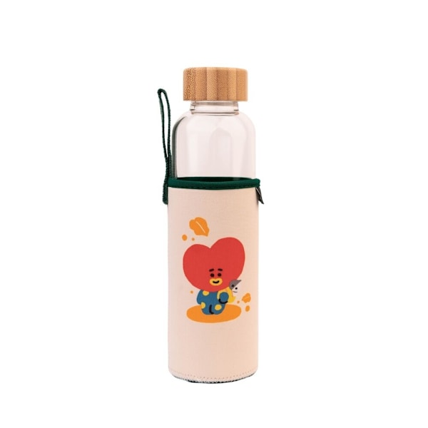 BT21 Tata glass bottle 500ml Multicolor