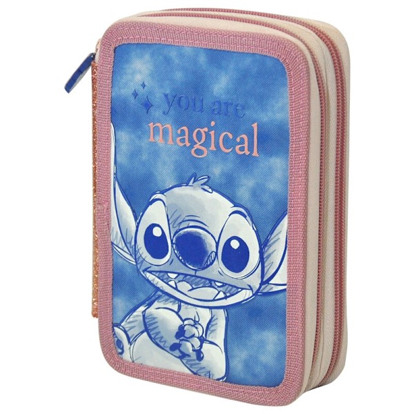 Disney Stitch triple pencil case Multicolor