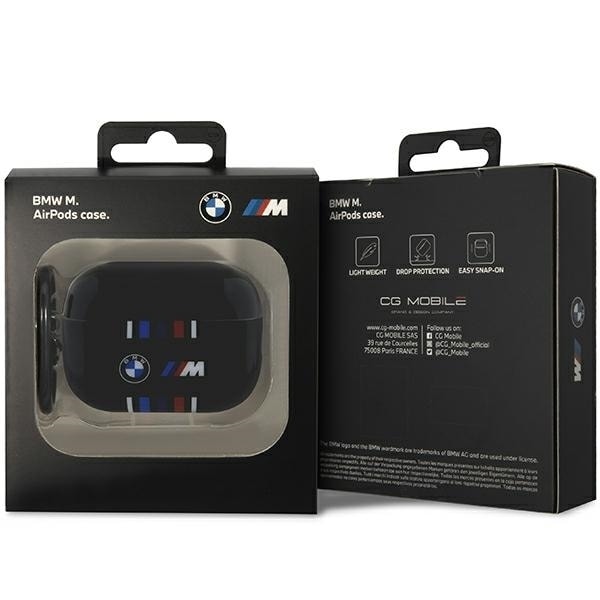 BMW BMAP222SWTK AirPods Pro 2 gen cover black/black Multiple Colored Lines Black