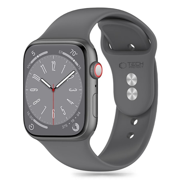 Tech-Protect Silicone Strap for Apple Watch 4 / 5 / 6 / 7 / 8 / 9 / SE (38 / 40 / 41 mm) - Gray Gray