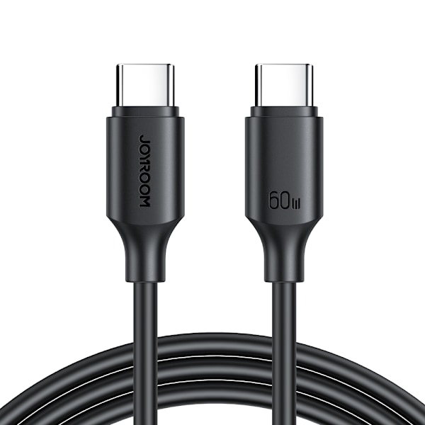 Joyroom Long-Lasting Series A9 USB-C / USB-C PD QC cable 60W 3A 1m - black Black