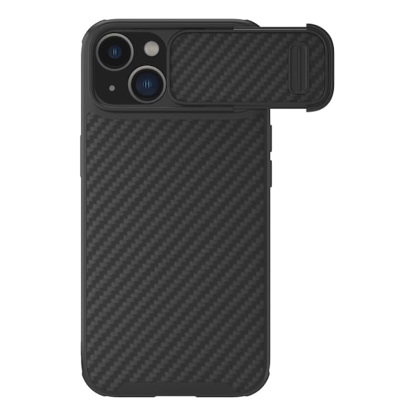 Nillkin Synthetic Fiber S Case iPhone 14 case with camera cover, black Black