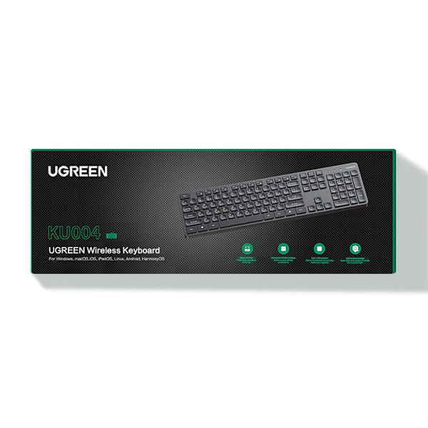 Ugreen KU004 90250 2.4GHz Wireless Keyboard for Windows / MacOS - Black Black