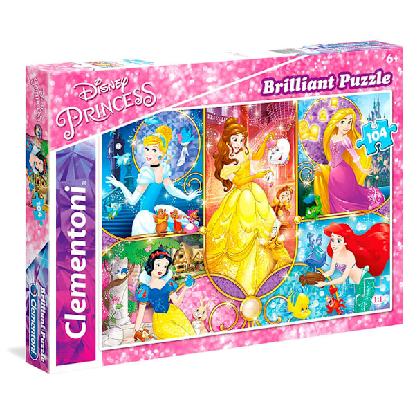 Disney Princess Brilliant puzzle 104pcs Multicolor