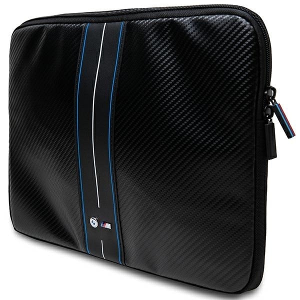 BMW Carbon &amp; Blue Stripe sleeve for a 14&quot; laptop - black Black