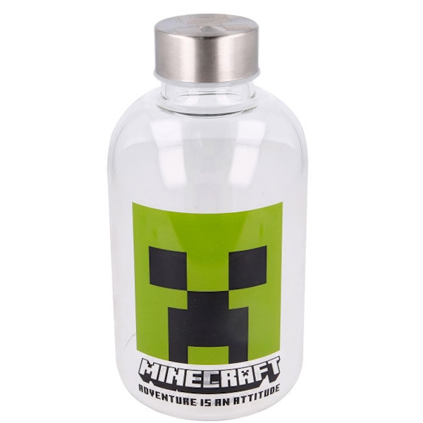 Minecraft glasflaska 620ml multifärg