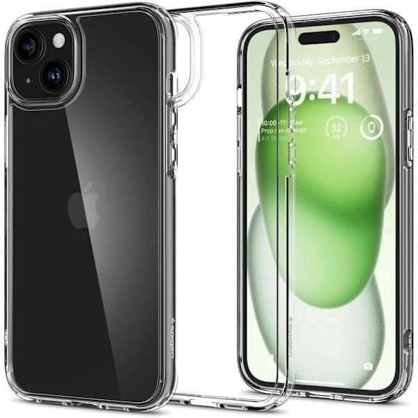 Spigen Ultra Hybrid iPhone 15 Plus Case - Clear Transparent