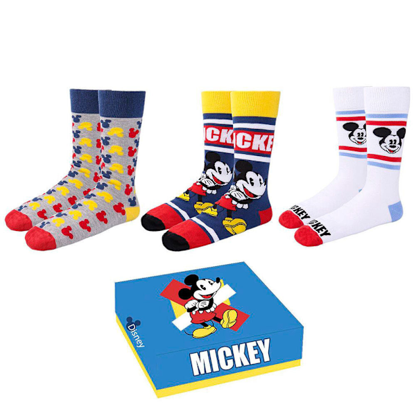 Disney Mickey pakkaus 3 kpl sukkia Multicolor