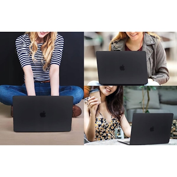 Tech-Protect SmartShell case for MacBook Air 15&quot; M2 / M3 / 2023-2024 - matte black Black || Semi-transparent