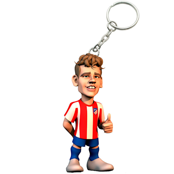 Atletico de Madrid Griezmann Minix keychain figure 7cm Multicolor