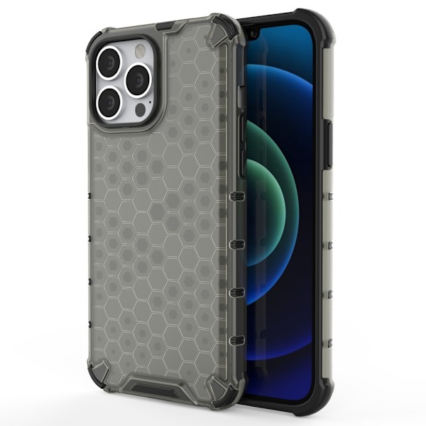 Honeycomb Case armor cover with TPU Bumper for iPhone 13 Pro Max black Black