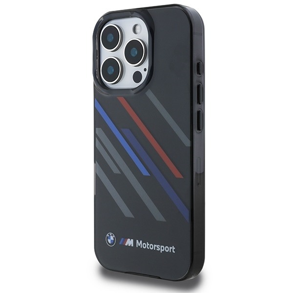 BMW Motosport IML Random Stripes iPhone 16 Pro Max Case - Black Black