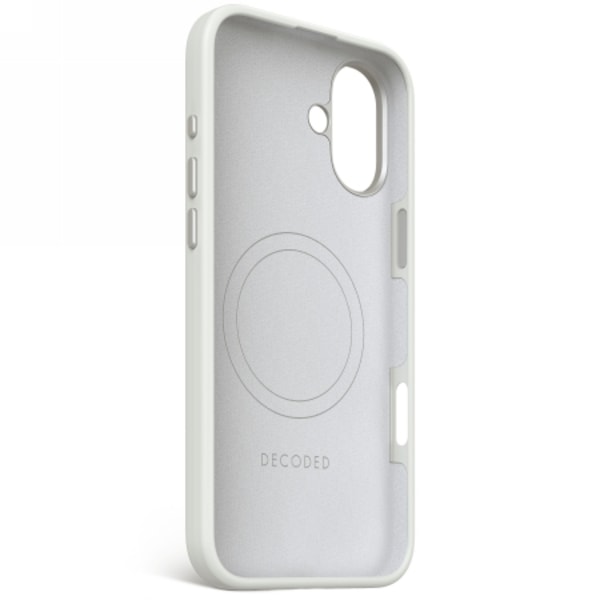 Decoded AntiMicrobial Silicone Backcover with MagSafe for iPhone 16 Plus - Gray Gray