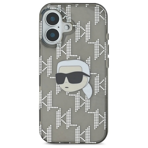 Karl Lagerfeld IML Karl Head Electroplated iPhone 16 Case - Black Black