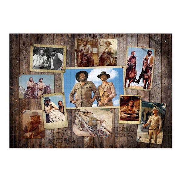 Bud Spencer & Terence Hill Jigsaw Puzzle Western Photo Wall (1000 bitar) multifärg