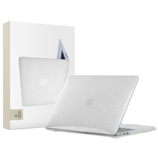 Tech-Protect SmartShell Case for MacBook Air 13&quot; M2 / M3 / 2022-2024 - Clear-Glitter Transparent || Silver