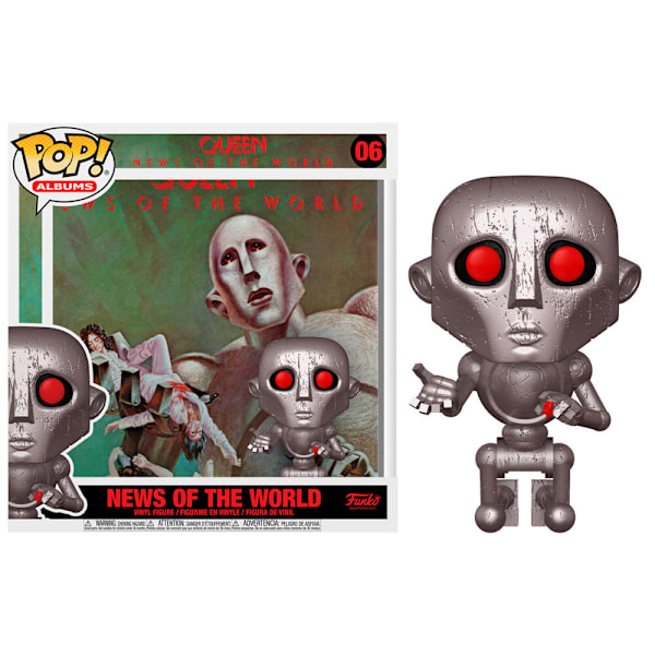 POP figure Queen News of the World with Album Case multifärg