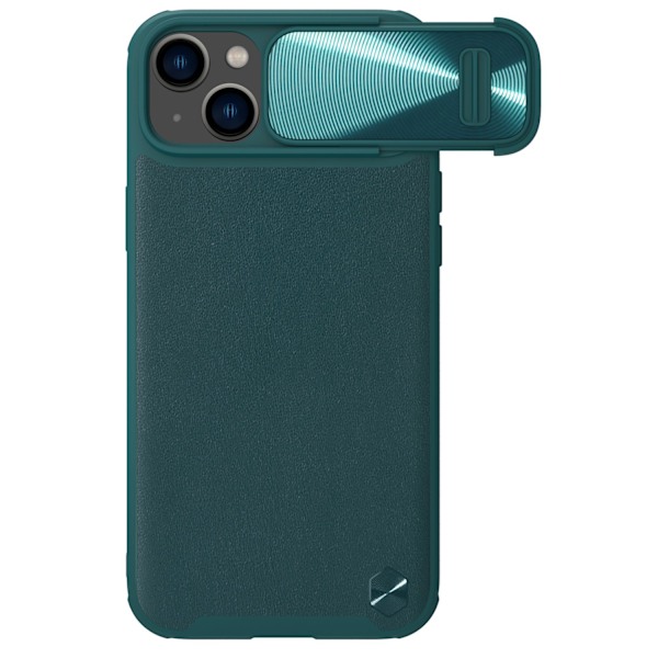 Nillkin CamShield Leather S Case iPhone 14 case cover with camera cover green Green