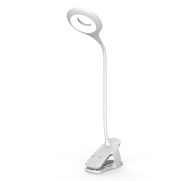 Wireless LED reading lamp with clip + white micro USB cable White