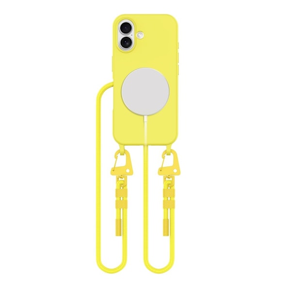 Tech-Protect MagNecklace MagSafe Case with Lanyard for iPhone 16 - Yellow Yellow