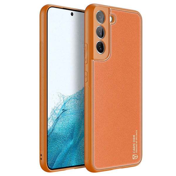 Dux Ducis Yolo elegant cover made of ecological leather for Samsung Galaxy S22 + (S22 Plus) orange Orange