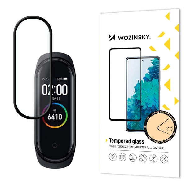 Wozinsky Full Glue Screen Protector Film Full Coveraged with Frame Case Friendly for Xiaomi Mi Band 6 / Mi Band 5 black Black