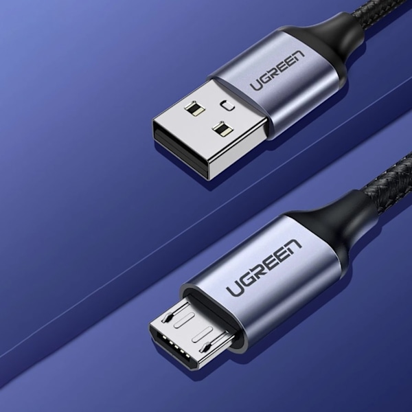 Ugreen US290 60148 USB-A / micro USB 2.4A cable 2m - gray Gray