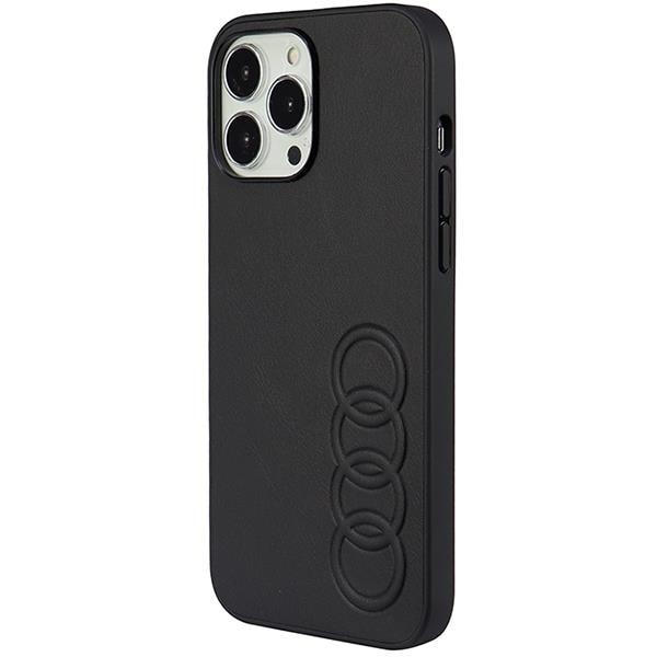 Audi Synthetic Leather iPhone 13 Pro Max 6.7&quot; black/black hardcase AU-TPUPPCIP13PM-TT/D1-BK Black