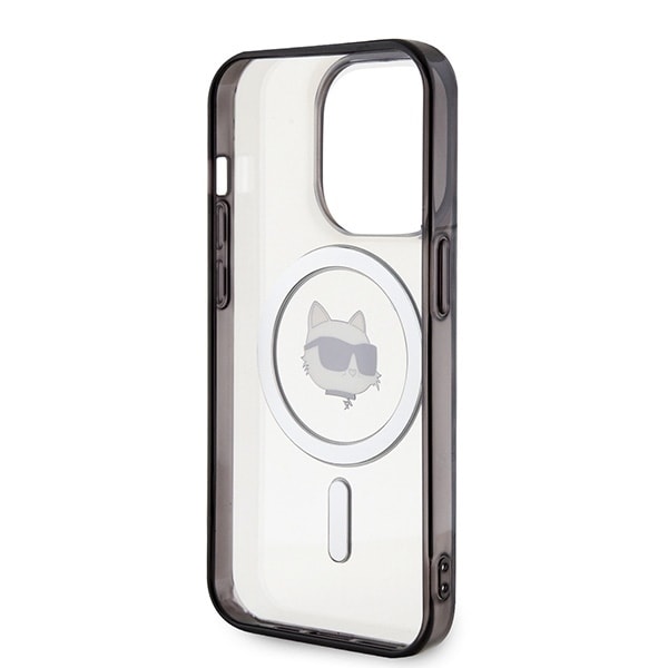 Karl Lagerfeld KLHMP15XHCHNOTK iPhone 15 Pro Max 6.7&quot; transparent hardcase IML Choupette`s Head MagSafe Transparent