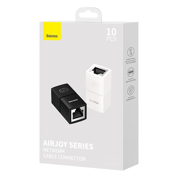 Network coupler Ethernet RJ-45 cable connector Baseus AirJoy Series 10 pcs - white White