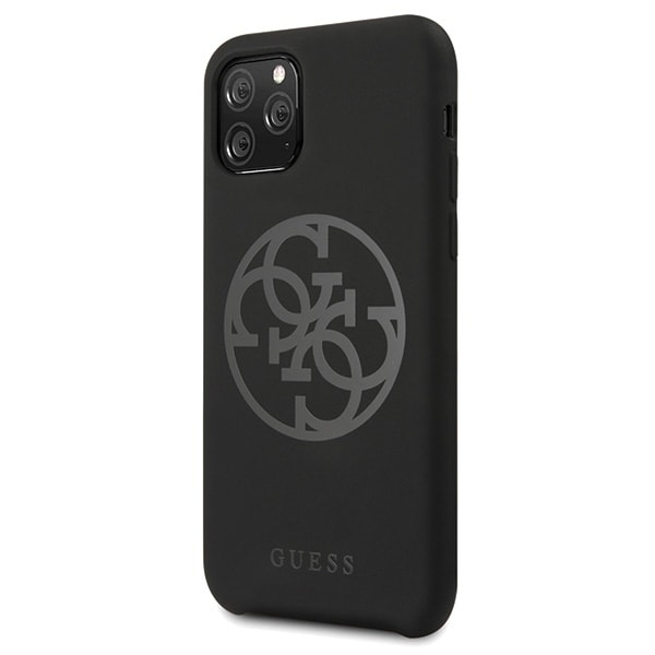 Guess GUHCN58LS4GBK iPhone 11 Pro black/czarny hard case Silicone 4G Tone On Tone Black