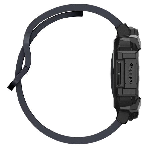 Spigen Rugged Armor Case for Samsung Galaxy Watch 7 (44mm) - Matte Black Czarny, P&#xF3;&#x142;przezroczysty