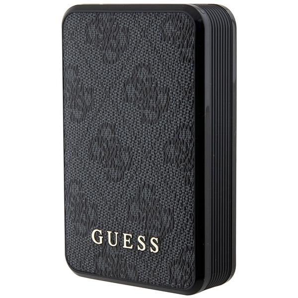 Guess Powerbank 18W GUPB10DP4GEGK 10000mAh black/black 4G Leather Metal Logo Black