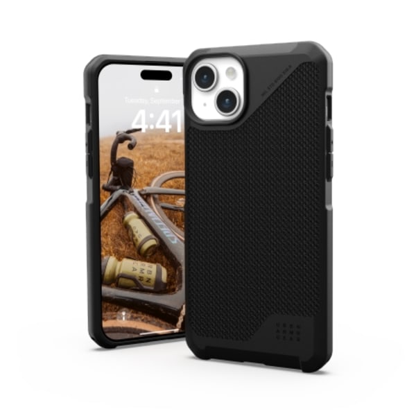 UAG Metropolis LT MagSafe case for iPhone 15 Plus - black kevlar Black